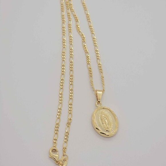 Brand New Brazilian 18k Gold Filled Virgen de Guadalupe Necklace - Picture 5 of 5